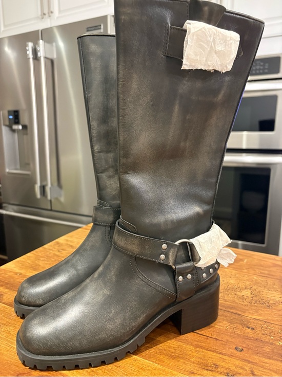 Shoes - Lisa Vicky Classic Black Leather Mid-Calf Women's Riding Boots